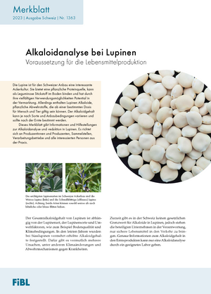 Alkaloidanalyse bei Lupinen