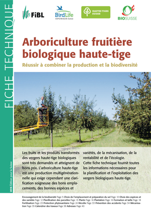 Arboriculture fruitière biologique haute-tige