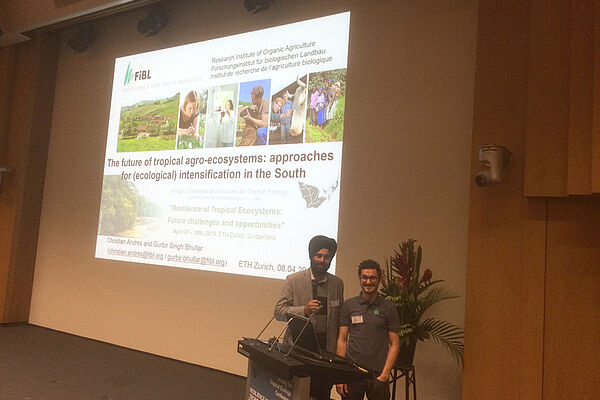 Gurbir S. Bhullar and Christian Andres in the auditorium.