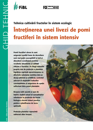 Întreţinerea unei livezi de pomi fructiferi în sistem intensiv