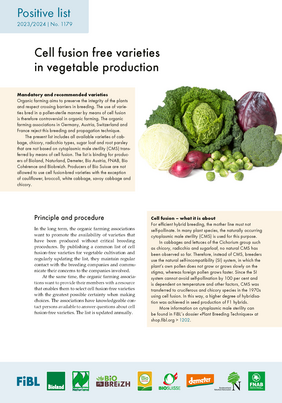 Cover: Cell fusion free varieties in vegetable production