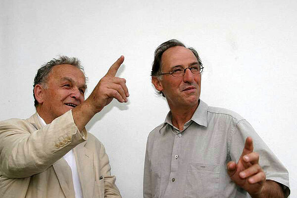 Otto Stich in conversation with FiBL Director Urs Niggli.