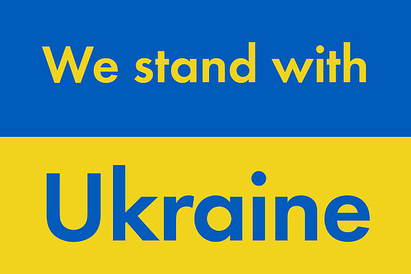 [Translate to Französisch:] We stand with Ukraine