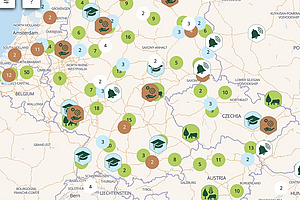 Ausschnitt der Agroforst-Karte.