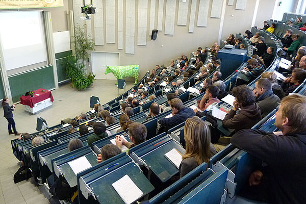 Referentin vor einem Auditorium