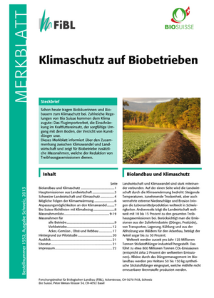 Klimaschutz auf Biobetrieben