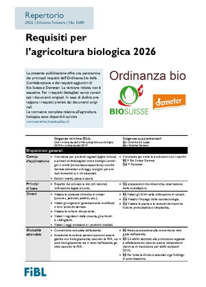 Requisiti per l'agricoltura biologica