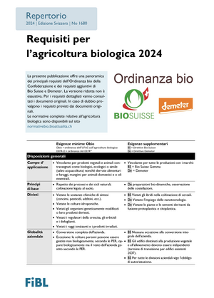 Requisiti per l'agricoltura biologica