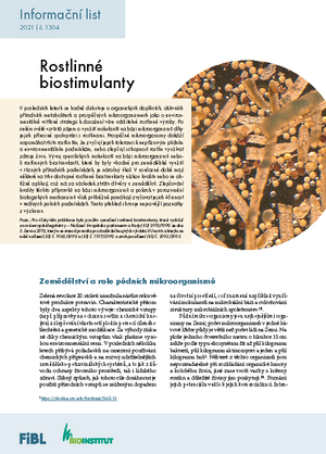 Rostlinné biostimulanty