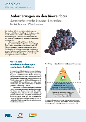 Cover "Anforderungen an den Bioweinbau"