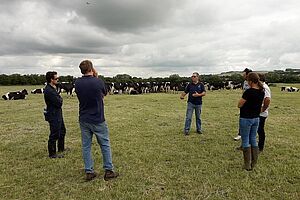 Menschen auf einem Feld