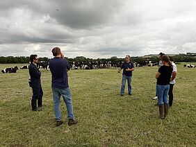 People on a field