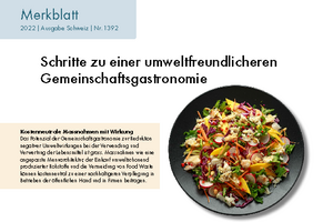 Cover: Schritte zu einer umweltfreundlicheren Gemeinschaftsgastronomie