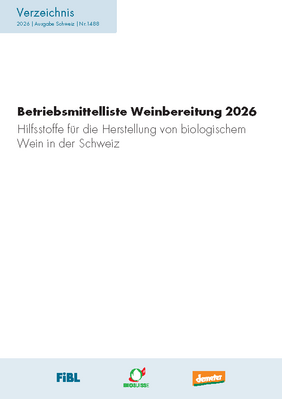 Cover: Betriebsmittelliste Weinbereitung 2026