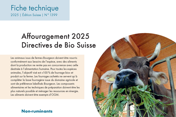 Cover: Affouragement 2024 Directives de Bio Suisse