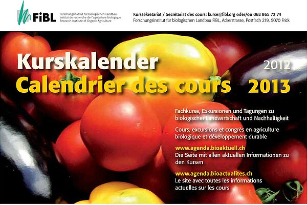 Titelseite des FiBL-Kurskalenders 2013