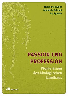 Grünes Buchcover mit Titel und Autorinnen, links eine feine weisse Wurzel