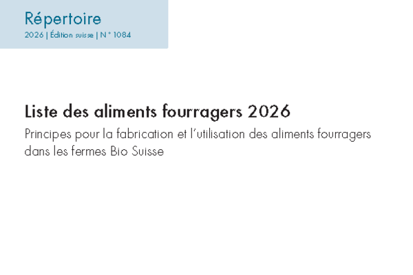 Cover: Liste des aliments fourragers 2024