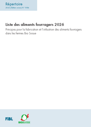 Liste des aliments fourragers 2026