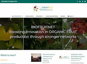 Screenshot of the Biofruitnet website
