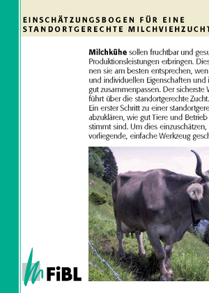 Einschätzungsbogen für eine standortgerechte Milchviehzucht (Deutschland und Österreich)