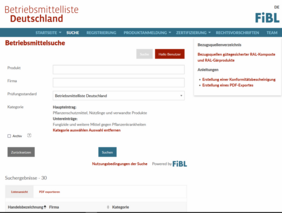 Screenshot der Webseite