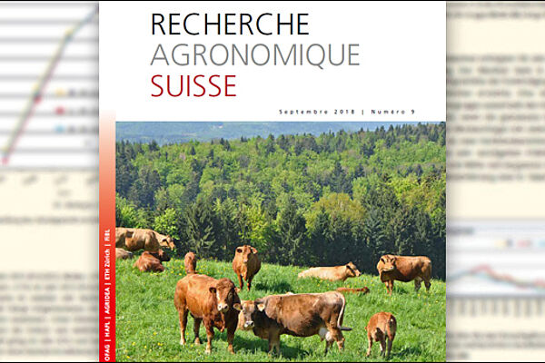 Page de titre de la dernière édition de la Recherche Agronomique Suisse, No. 9