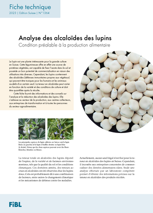 Analyse des alcaloïdes des lupins