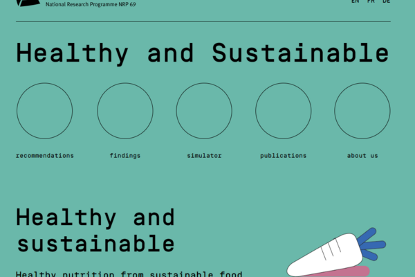 Screenshot Website "Haelthy and sustainable"