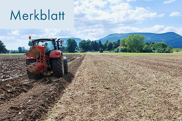 Titelfoto Merkblatt reduzierte Bodenbearbeitung.