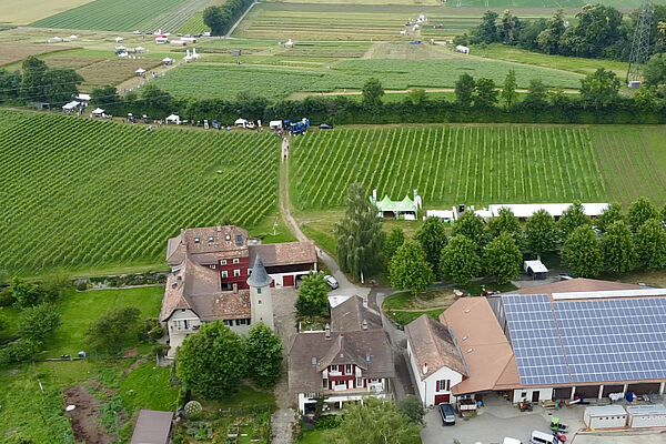 Vue par drone du site.