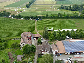 Vue par drone du site.