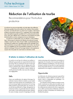 Réduction de l’utilisation de tourbe