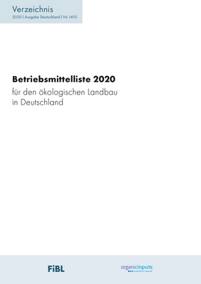 Cover: Betriebsmittelliste 2020 für Deutschland 