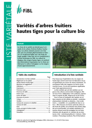 Variétés d'arbres fruitiers hautes tiges pour la culture bio