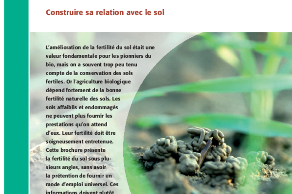 Titelbild des Dossier "Les principes de la fertilité des sols"