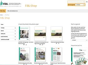 Screenshot des FiBL-Shops.