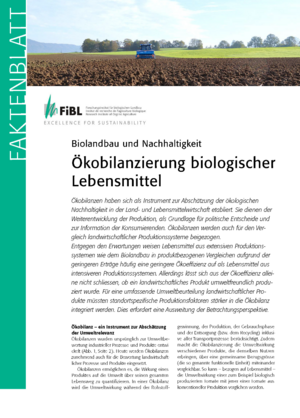 Ökobilanzierung biologischer Lebensmittel