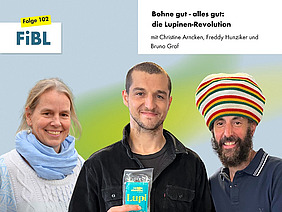 Eine Frau und zwei Männer.