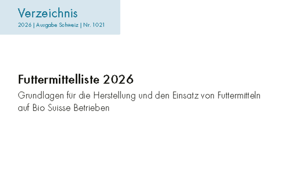 Cover: Futtermittelliste 2025