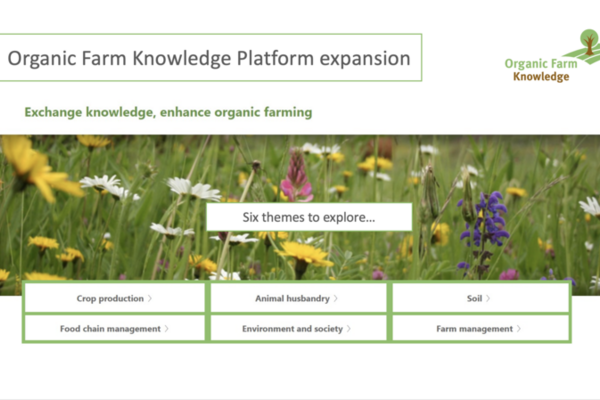 Startseite der Organic Farm Knowledge