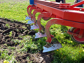 La charrue déchaumeuse est utilisée pour le travail réduit du sol