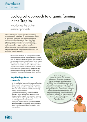 Ecological approach to organic farming in the Tropics