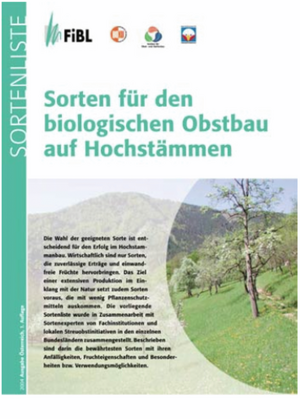 Sorten für den biologischen Obstbau auf Hochstämmen