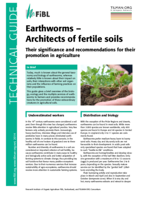 Cover: Guide "Earthworms – Architects of fertile soils"