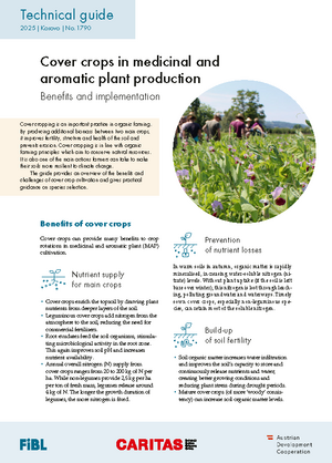 Cover crops in medicinal and aromatic plant production