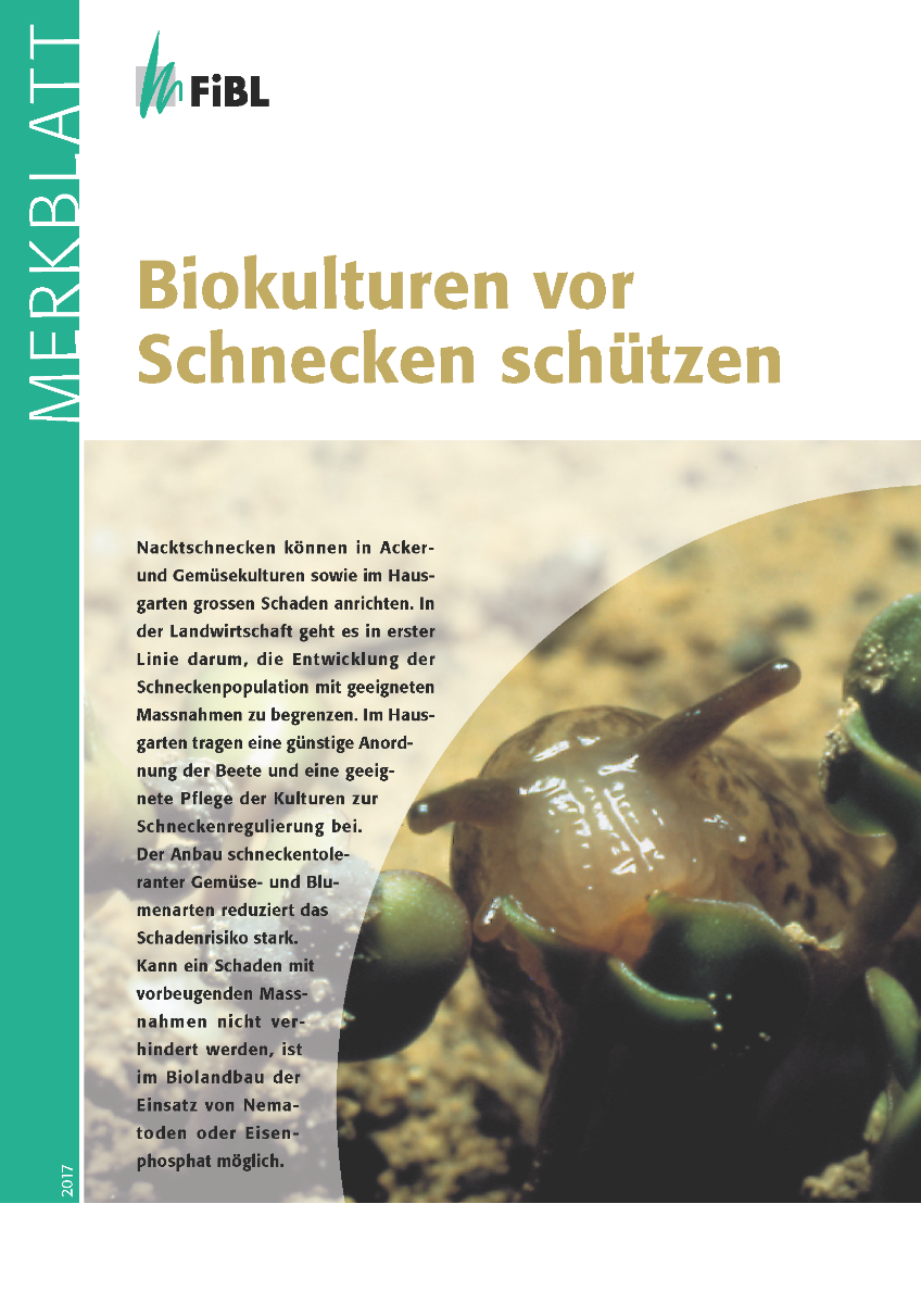 Cover: Biokulturen vor Schnecken schützen