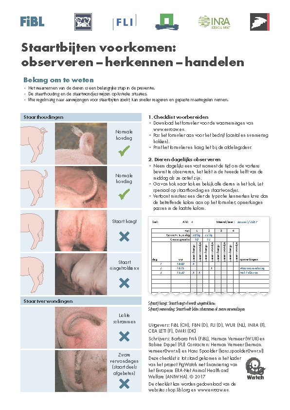 Cover: Staartbijten voorkomen: observeren – herkennen – handelen