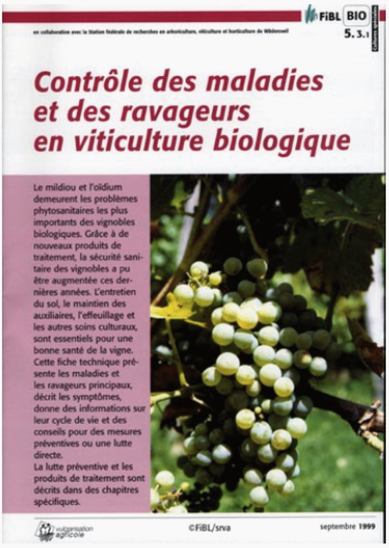 Contrôle des maladies et ravageurs en viticulture biologique