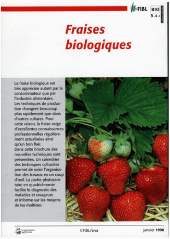 Cover: Fraises biologiques